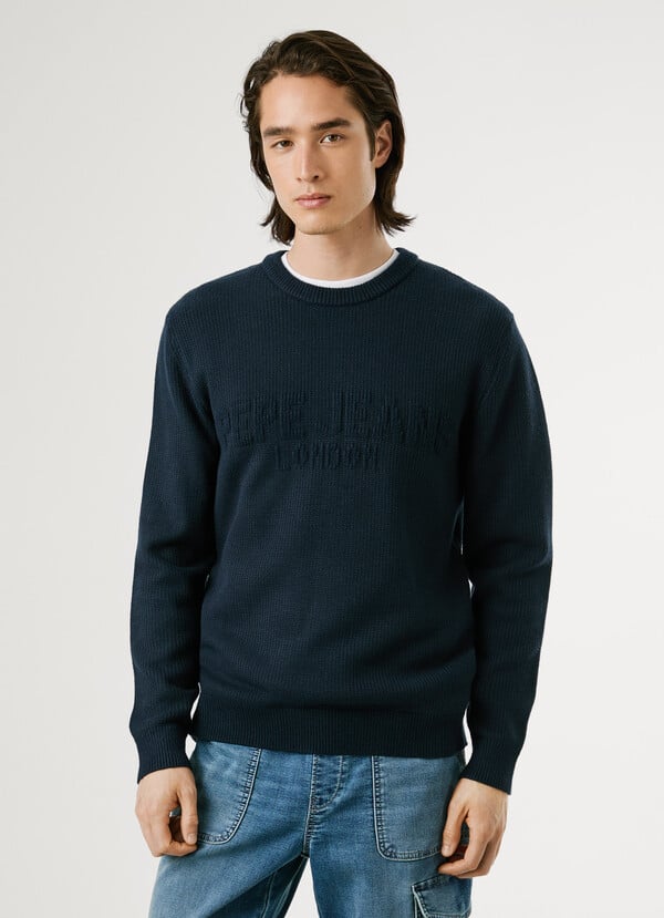 Pepe Jeans Jersey Cuello Redondo Fit Regular - Azul Marino