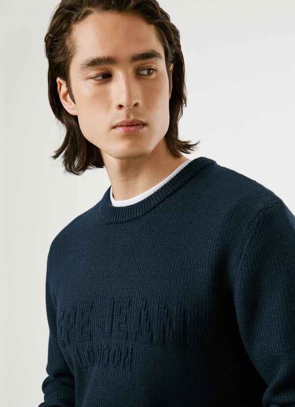 Pepe Jeans Jersey Cuello Redondo Fit Regular - Azul Marino