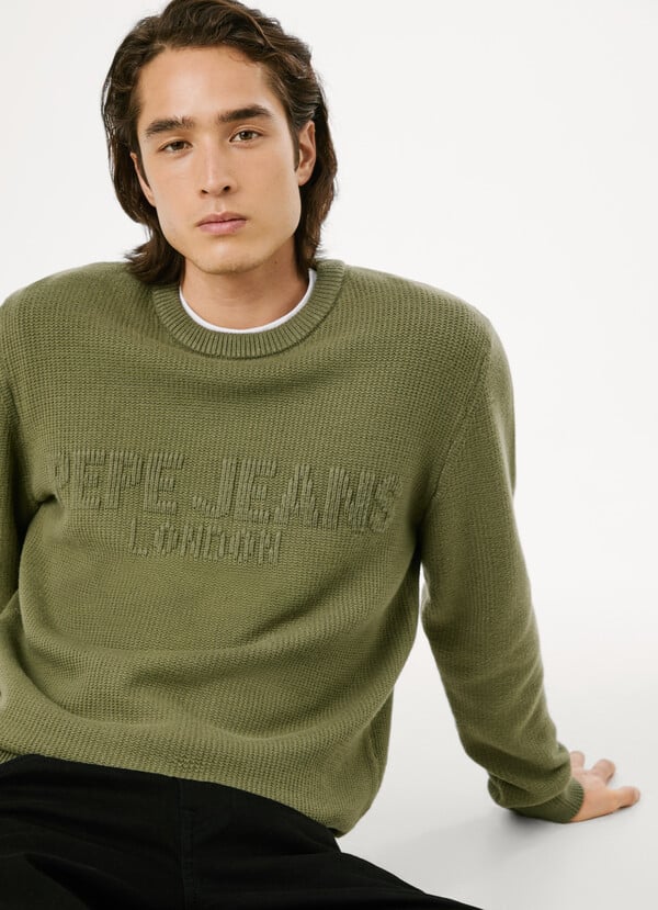 Pepe Jeans Jersey Cuello Redondo Fit Regular - Military Green