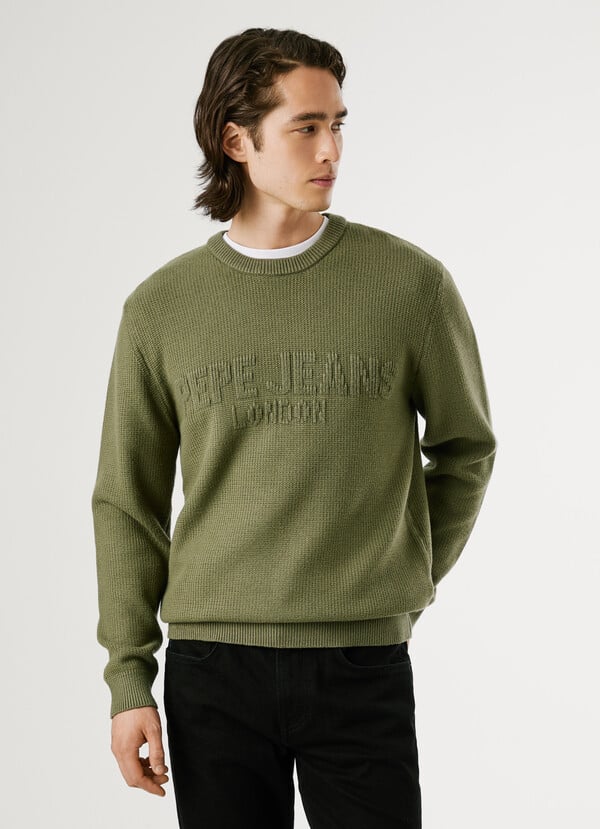 Pepe Jeans Jersey Cuello Redondo Fit Regular - Military Green