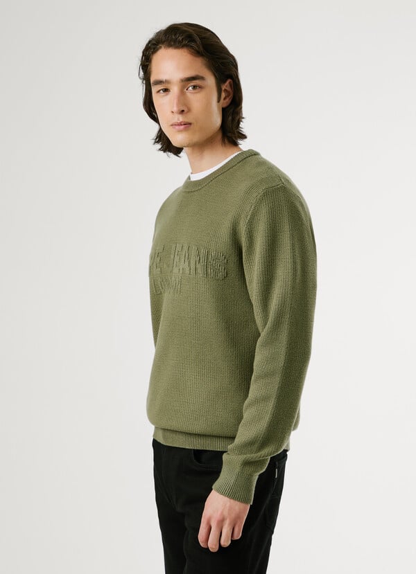 Pepe Jeans Jersey Cuello Redondo Fit Regular - Military Green