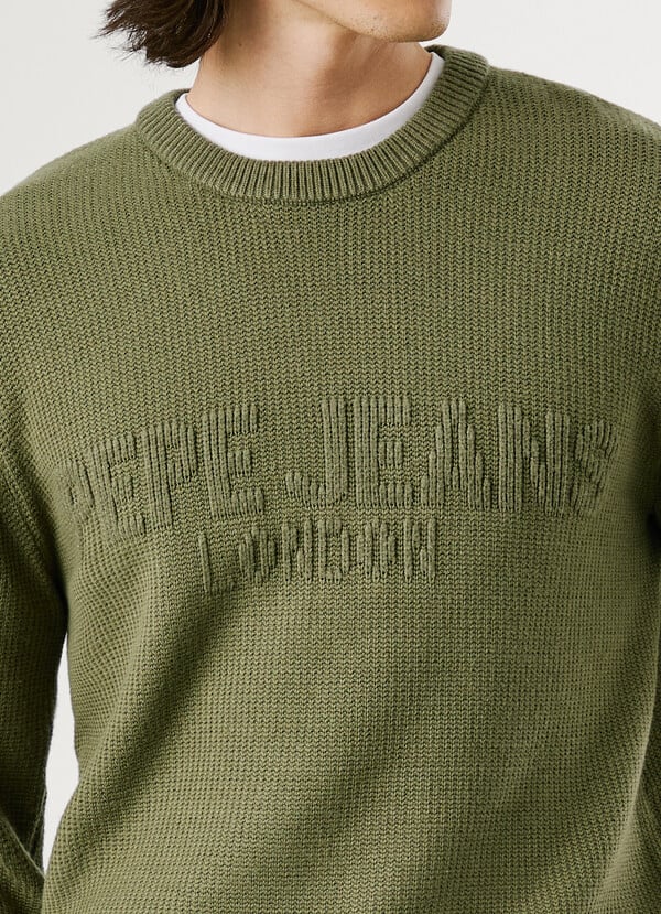 Pepe Jeans Jersey Cuello Redondo Fit Regular - Military Green