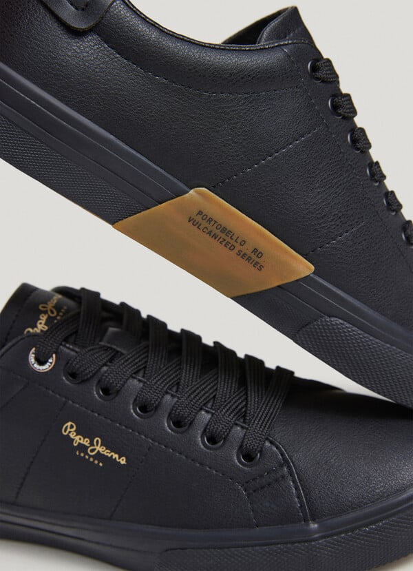 Pepe Jeans Zapatillas Clásicas Efecto Piel - Negras
