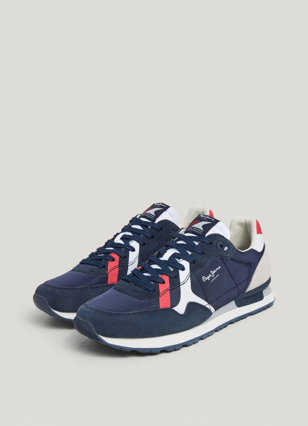 Pepe Jeans Zapatillas Running Retro - Brit Azul
