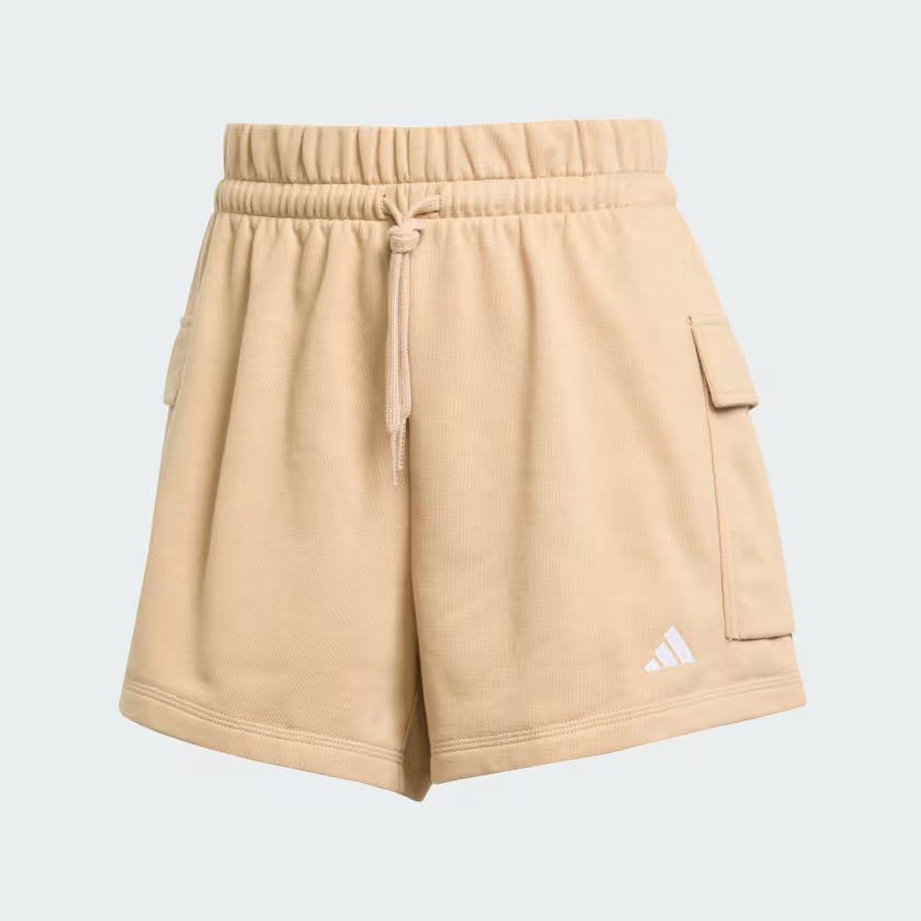 Pantalón corto Essentials Small Logo French Terry Cargo Warm Sandstone/White