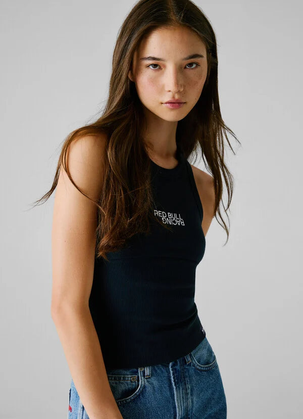 Pepe Jeans Camiseta Canalé Sin Mangas - Azul Marino