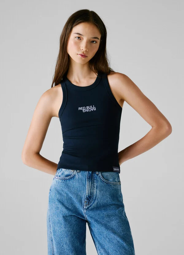 Pepe Jeans Camiseta Canalé Sin Mangas - Azul Marino