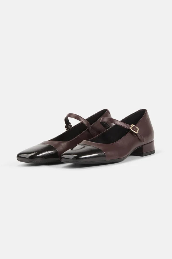Zapato Cherry Lady | Mary Jane | Granate/Negro