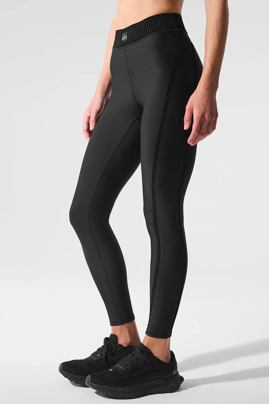 Legging Line Up Airlift de cintura alta con largo 7/8 - Negro