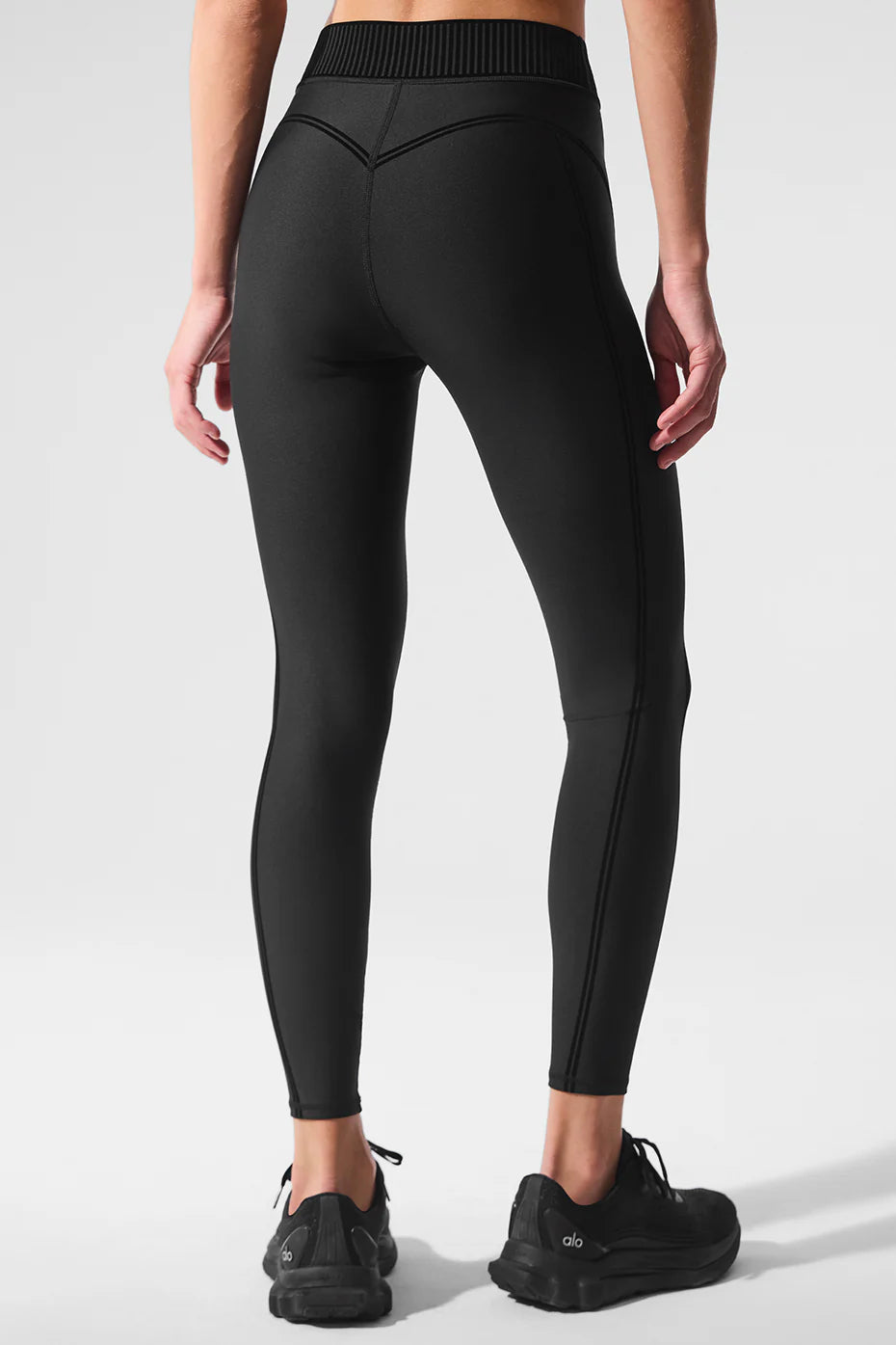 Legging Line Up Airlift de cintura alta con largo 7/8 - Negro