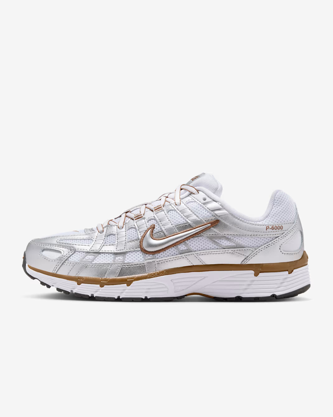 Nike P-6000 Blanco Plata Marrón