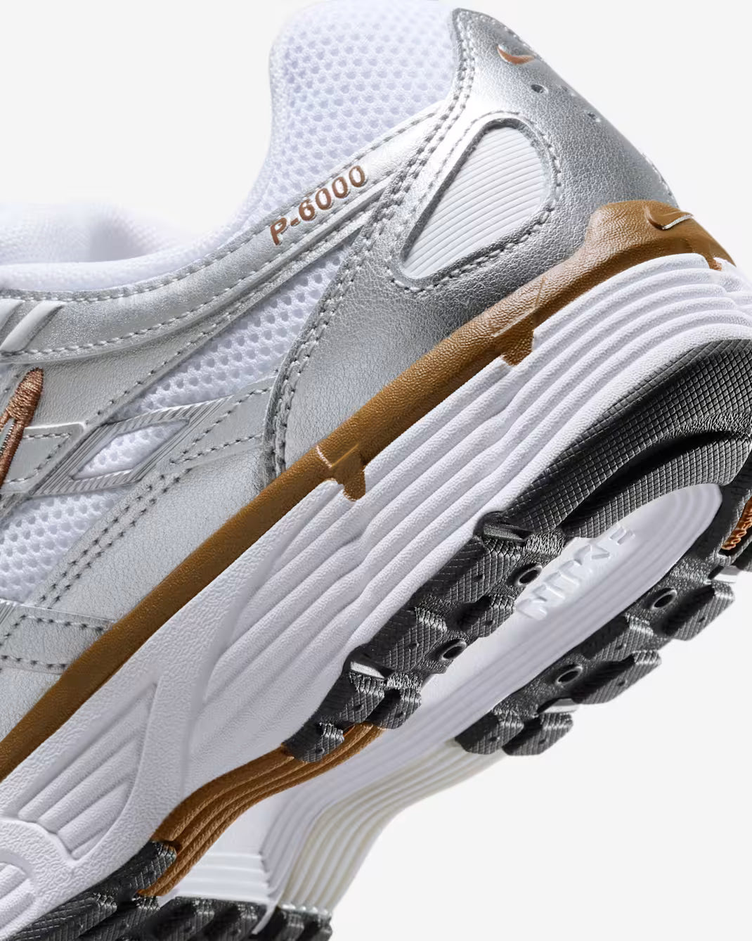 Nike P-6000 Blanco Plata Marrón