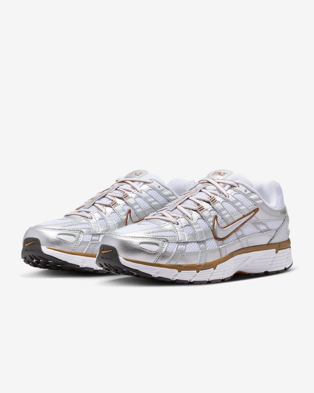 Nike P-6000 Blanco Plata Marrón