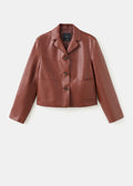 Chaqueta efecto piel Mango