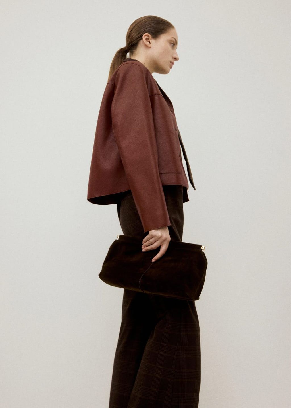 Chaqueta efecto piel Mango