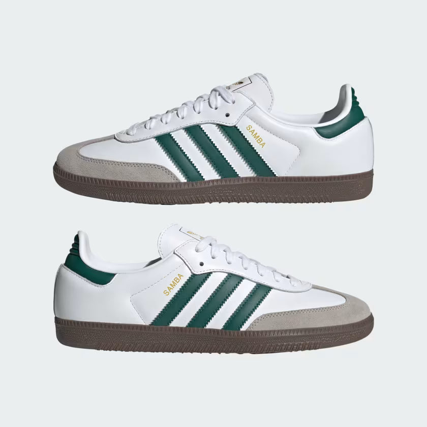 Adidas Samba OG Unisex - Zapatillas Cloud White / Collegiate Green / Clear Granite