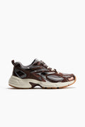 Zapatillas deportivas con suela gruesa HM Marrón oscuro/Gris claro/Plateado/Blanco