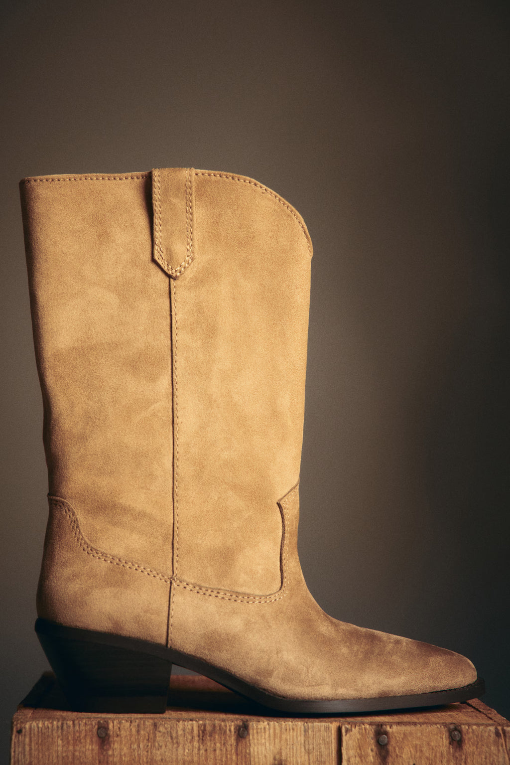 Botas cowboy H&M a la pantorrilla - Marrón claro