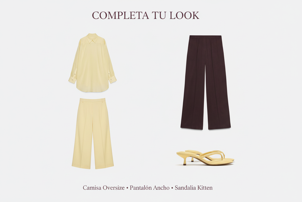 Banner Completa Tu Look - Look Amarillo y Granate