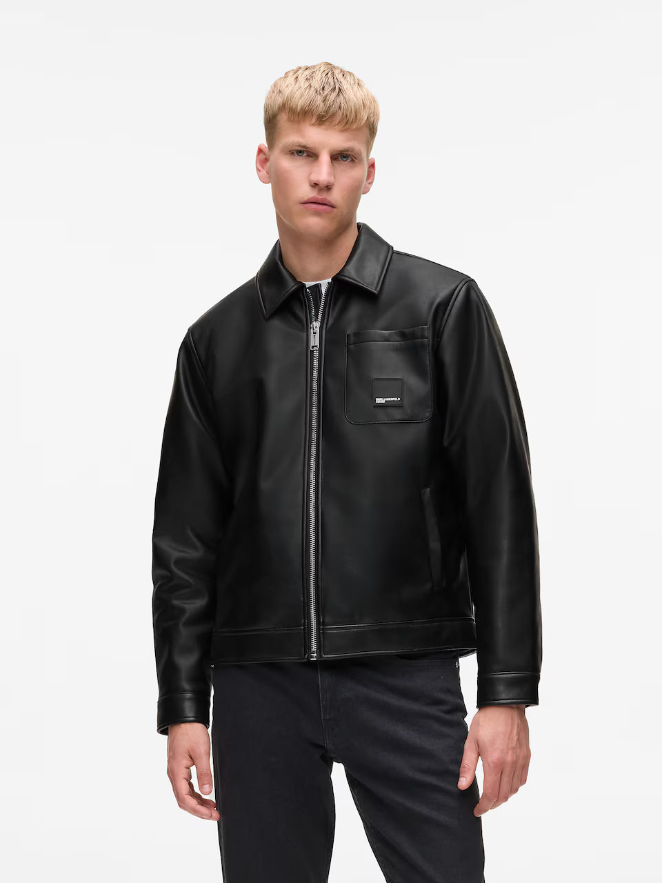 Cazadora cuero vegano Karl Lagerfeld black