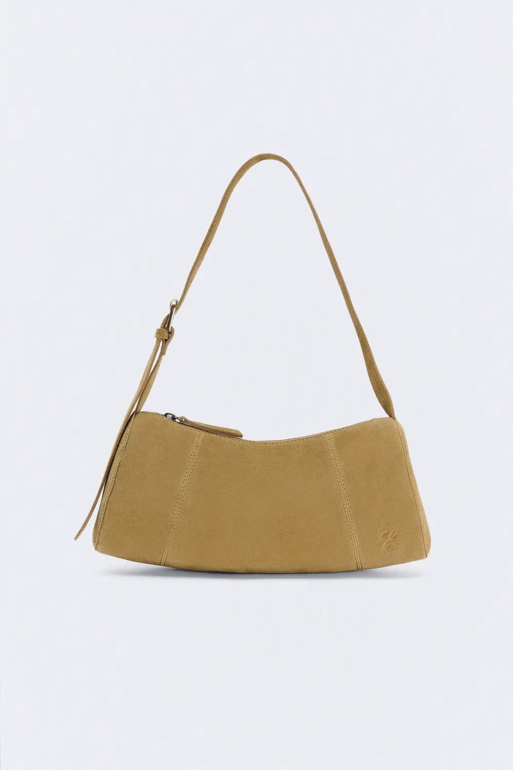 Bolso Suede Baguette Ante  marrón Caqui
