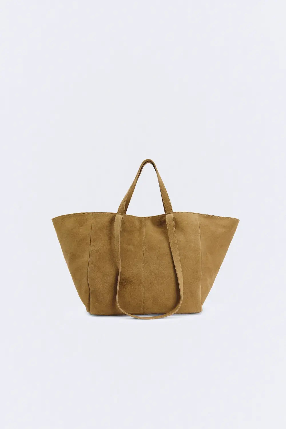 Bolso Shopper Suede Manhattan — Caqui Claro