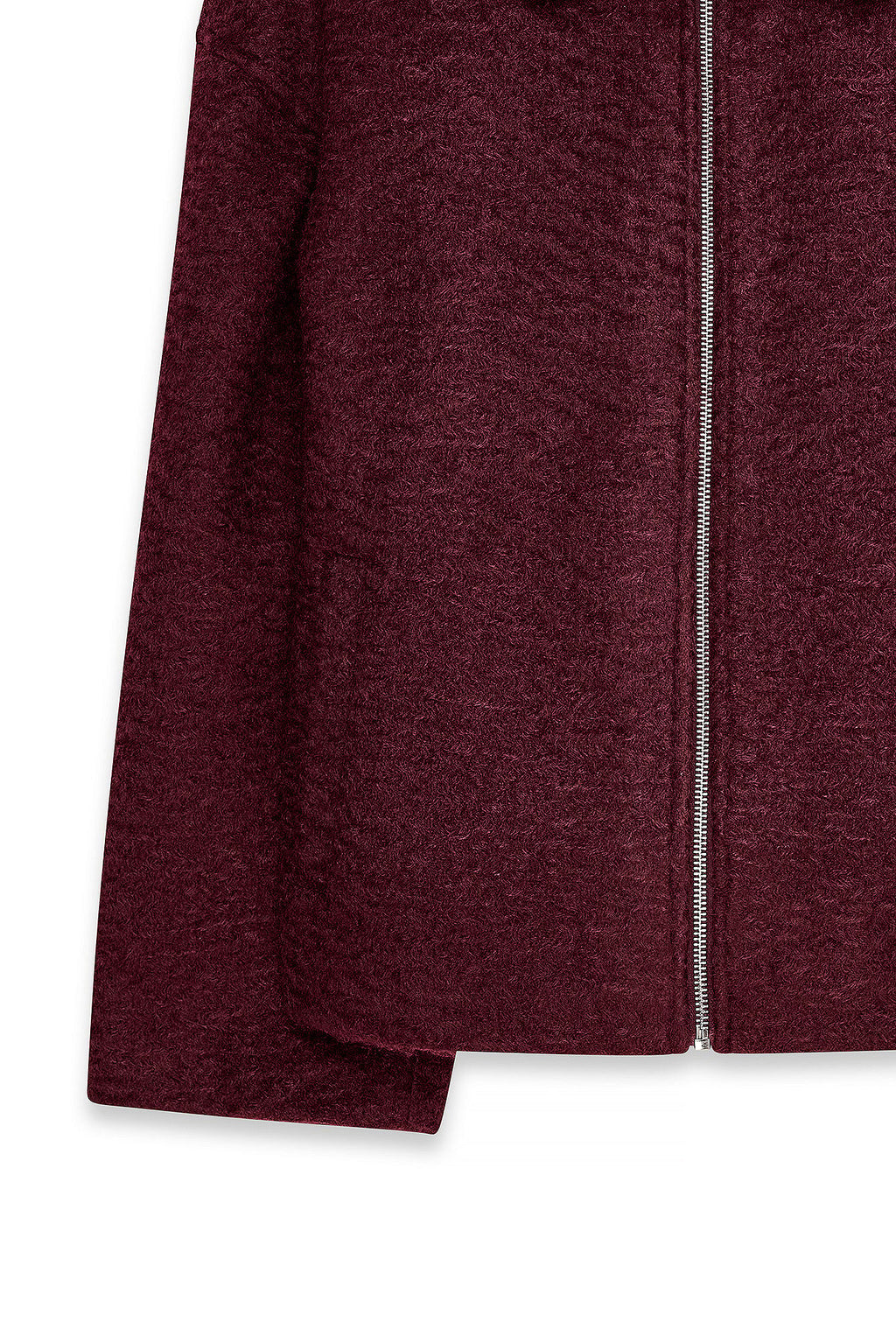 Chaqueta de Bouclé con Cremallera NA KD Burdeos