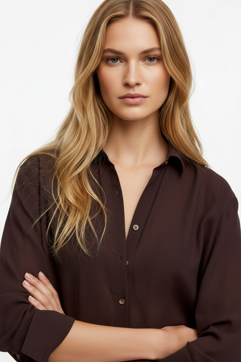 Camisa Dream Coffee — Sueca rubia botones claros