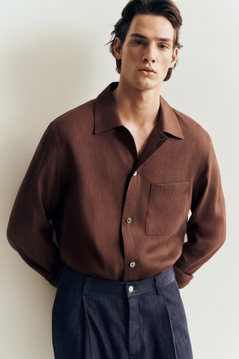 Camisa Teja Lino - Detalle