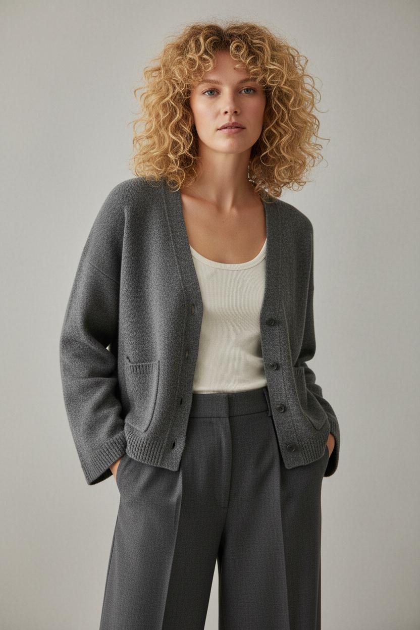 Cardigan Bruma Gris - Editorial