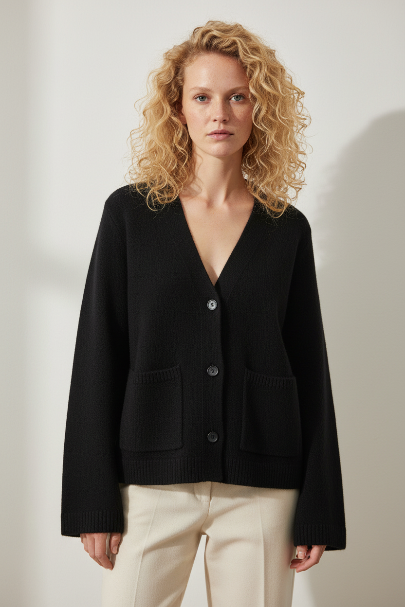 Cardigan Bruma Negro - Frente