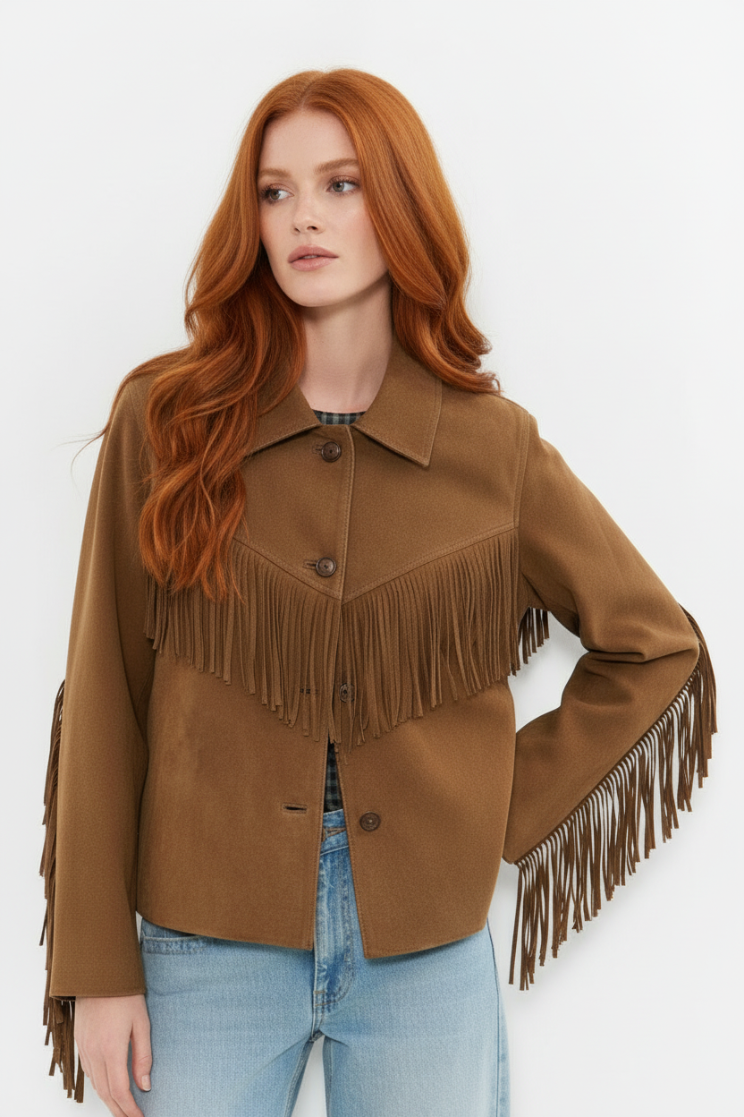 CHAQUETA Bohème - modelo IA pelo rojo
