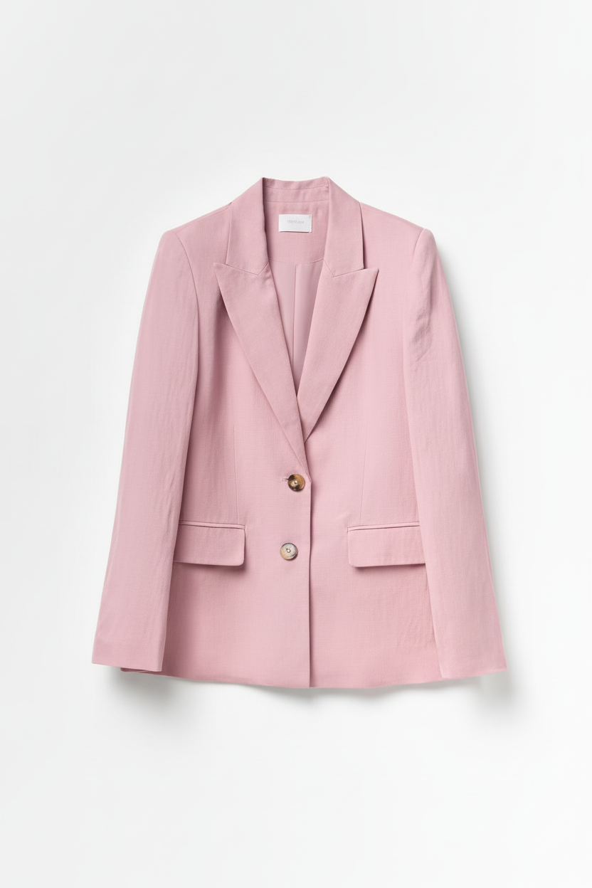 Chaqueta Lino Rosa - Vista frontal