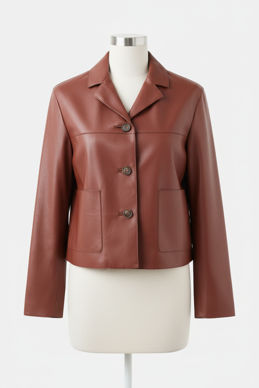 Chaqueta Mango en perchero fondo blanco