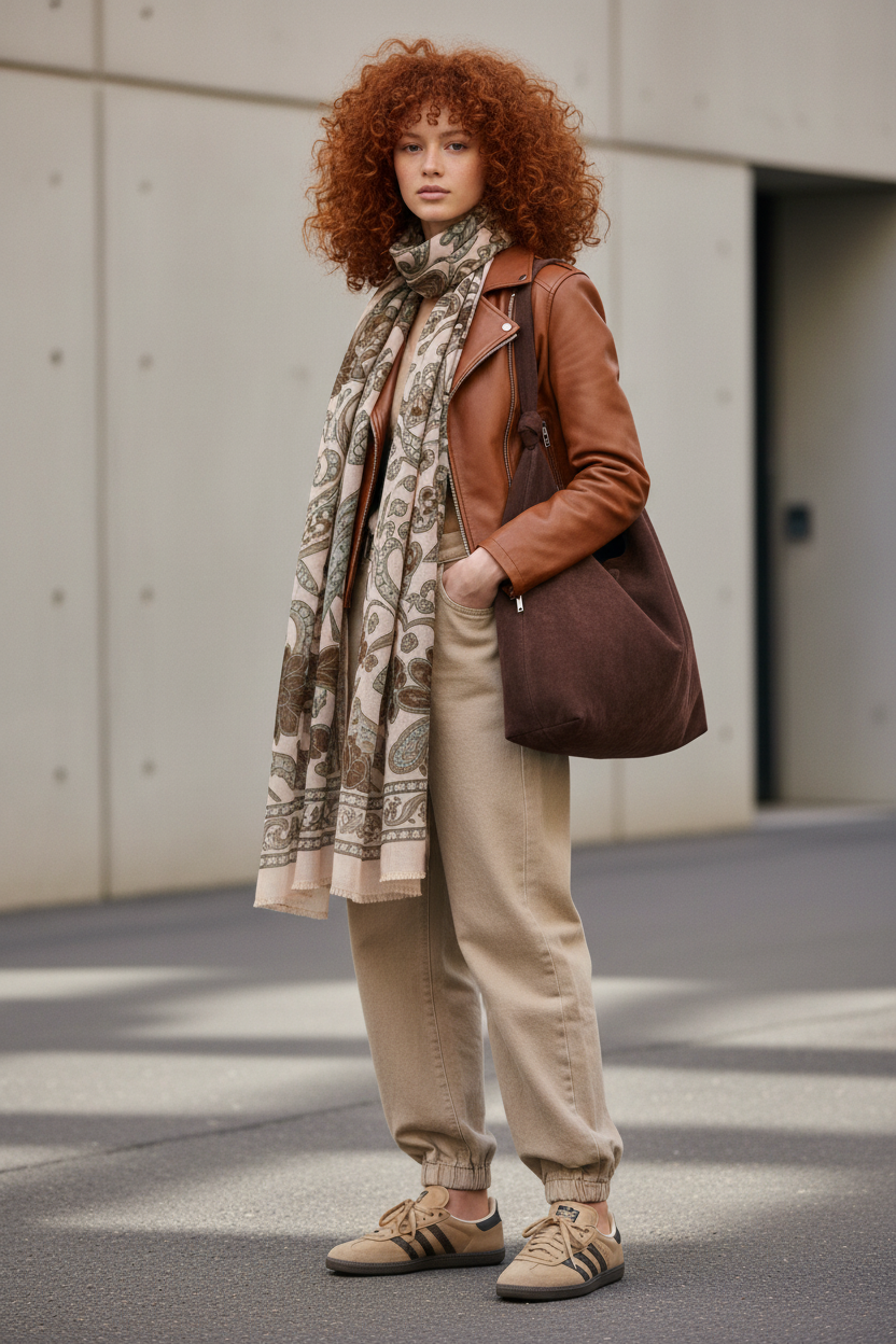 Chica pelirroja outfit pose 1