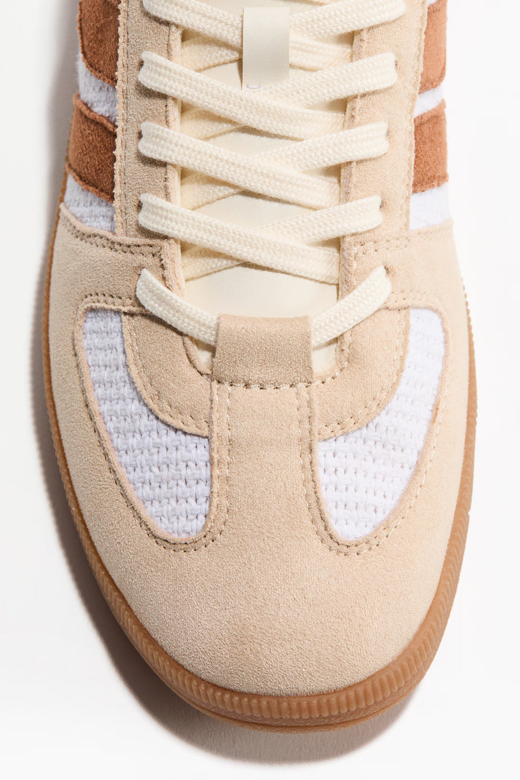 Zapatillas deportivas con collarín acolchado HM Beige/Blanco/Marrón