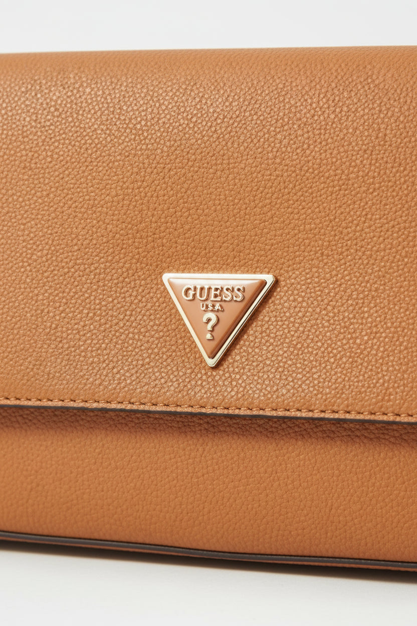 Guess MERIDIAN FLAP - Bandolera - cognac
