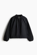 Cazadora bomber fruncida HM Negro