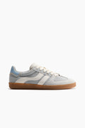 Zapatillas deportivas con collarín acolchado y cordones - Gris claro