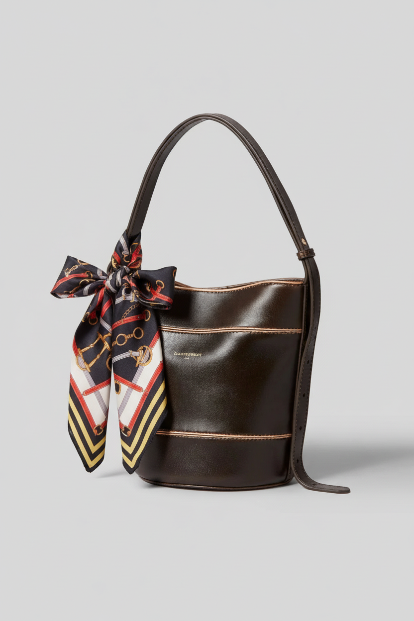 Foulard ecuestre atado al bolso