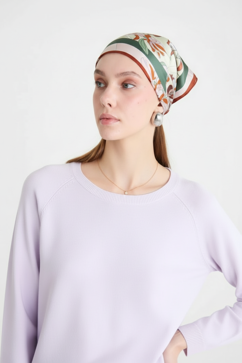 Foulard Gigi bandana en la cabeza