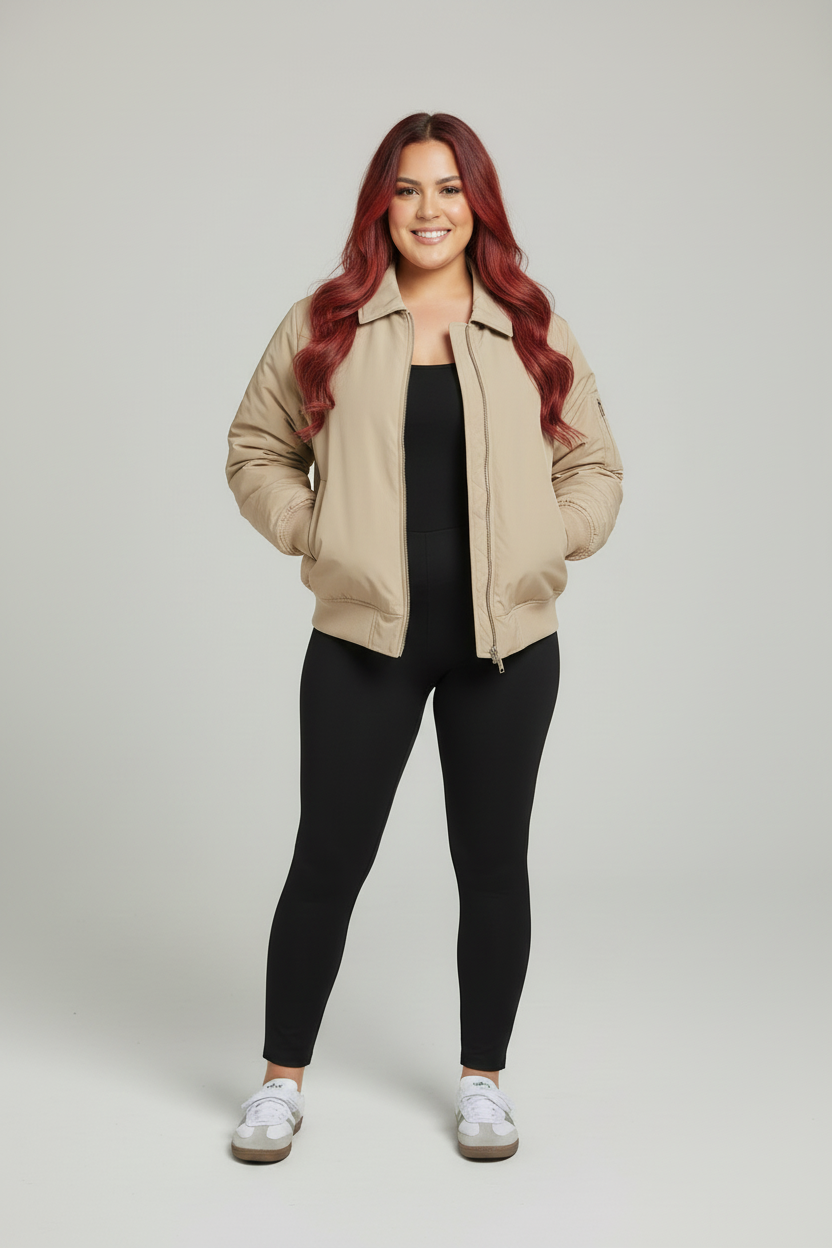 GIA con chaqueta PUFFERTECH beige