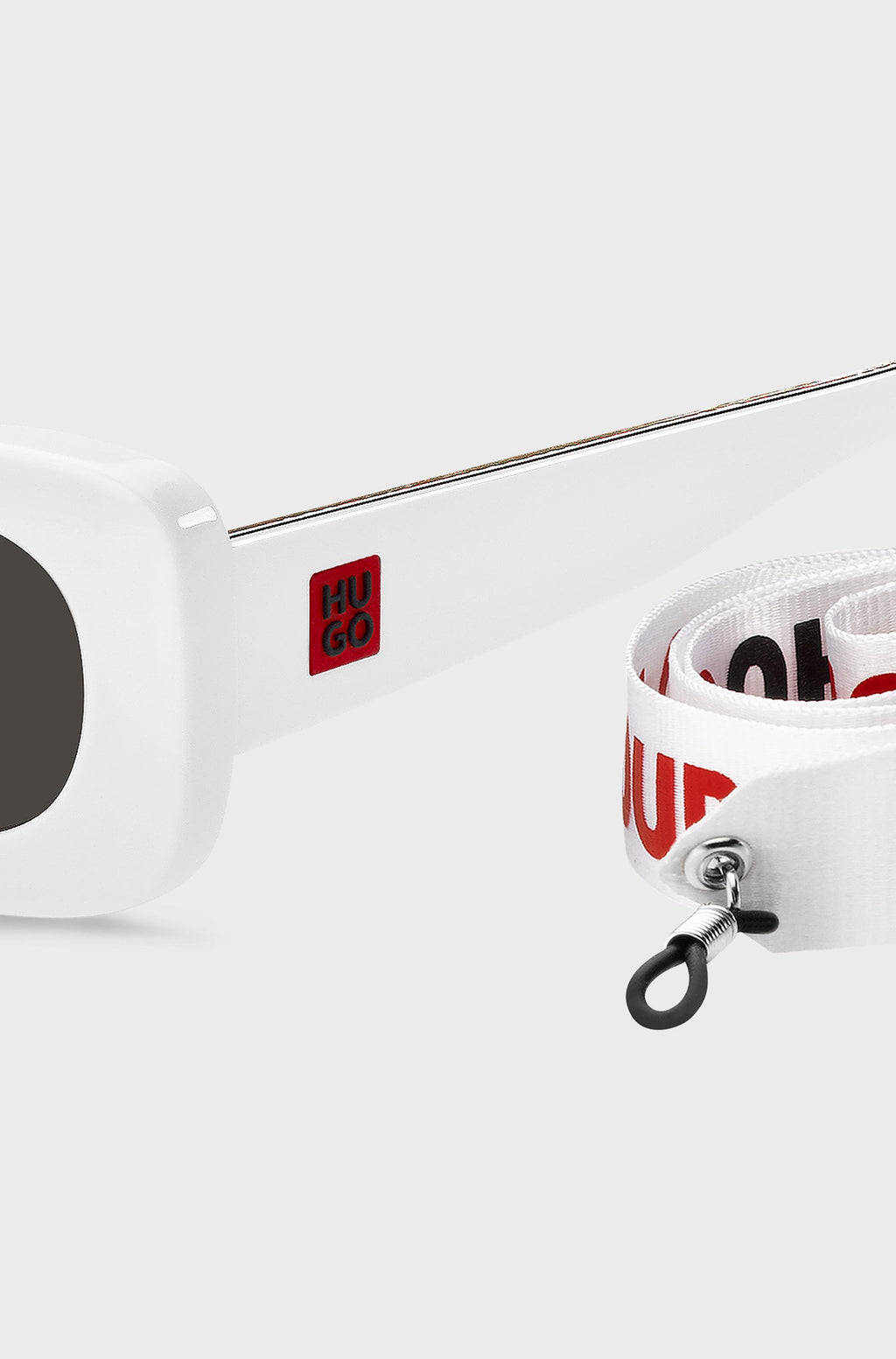 Gafas de Sol Acetato Blanco con Correa Desmontable y Eslóganes