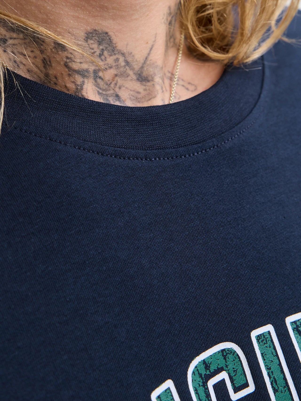 Camiseta Estampada Jack and Jones Azul