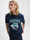 Camiseta Estampada Jack and Jones Azul