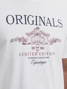 Camiseta Estampada Jack and Jones Blanca