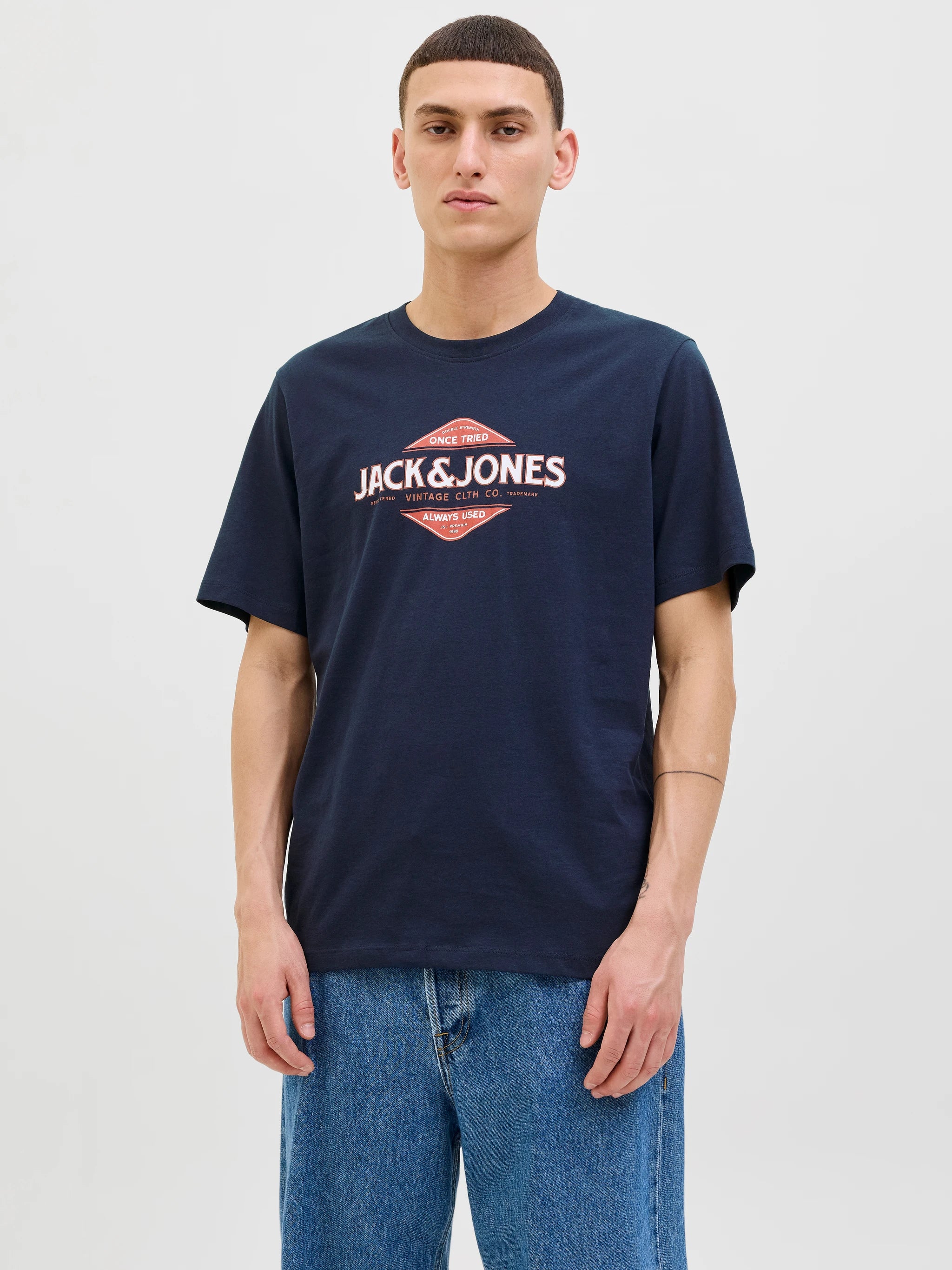 Camiseta Estampada Jack and Jones Azul Índigo