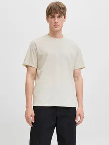 Camiseta Estampada Jack and Jones Beige Almond Milk