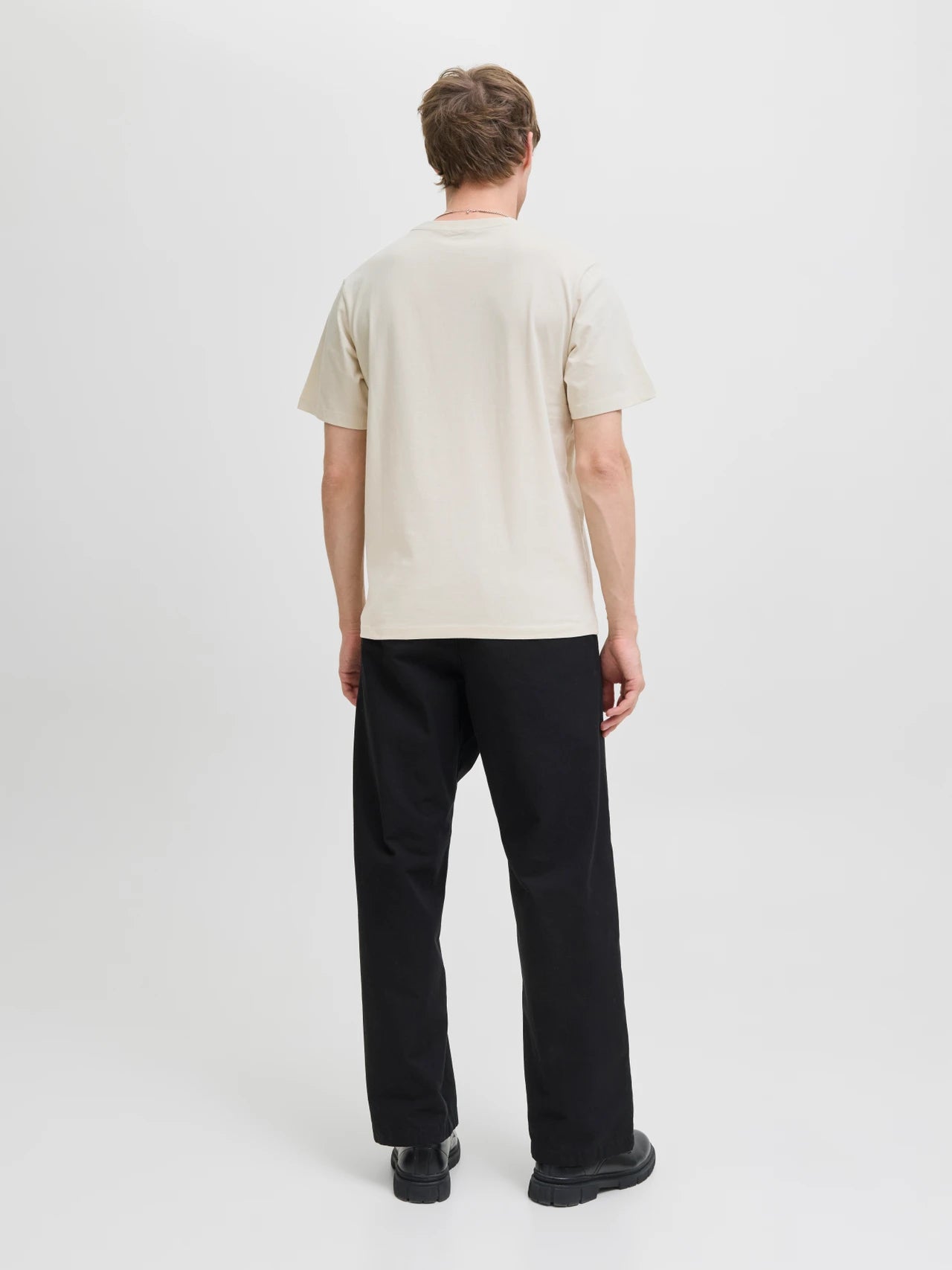 Camiseta Estampada Jack and Jones Beige Almond Milk