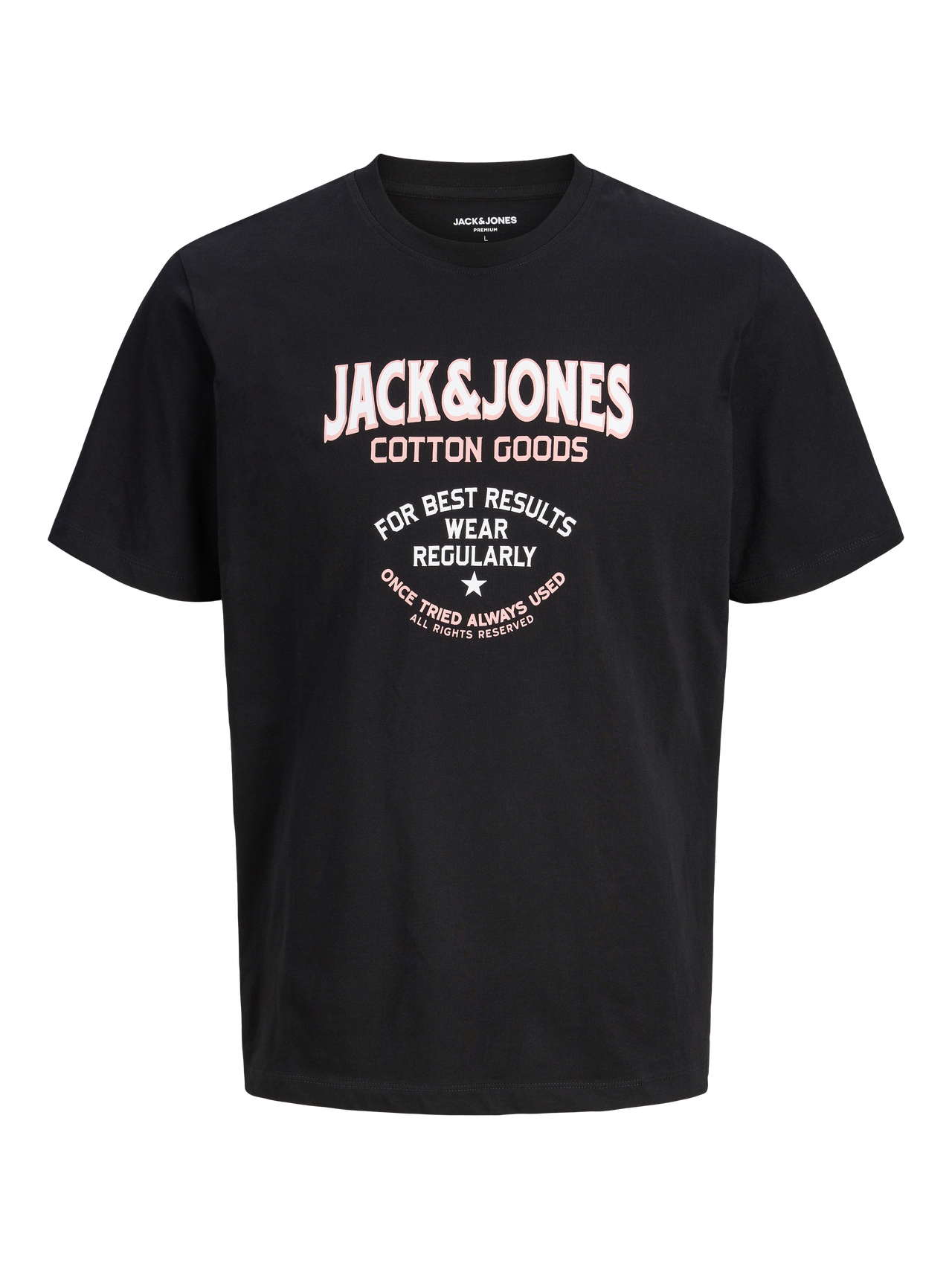 Camiseta Estampada Jack and Jones Negra